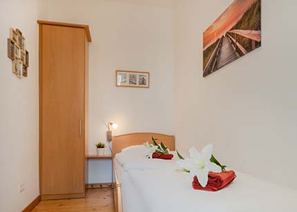 Das zweite Schlafzimmer der Ferienwohnung