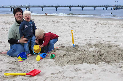 Familie am Strand